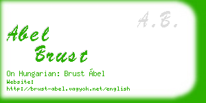 abel brust business card